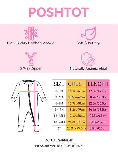 Posh TOT Sassy Shades Bamboo Baby Convertible Zippy Romper