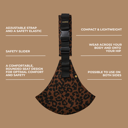 Toddler Carrier Leopard Print Brown