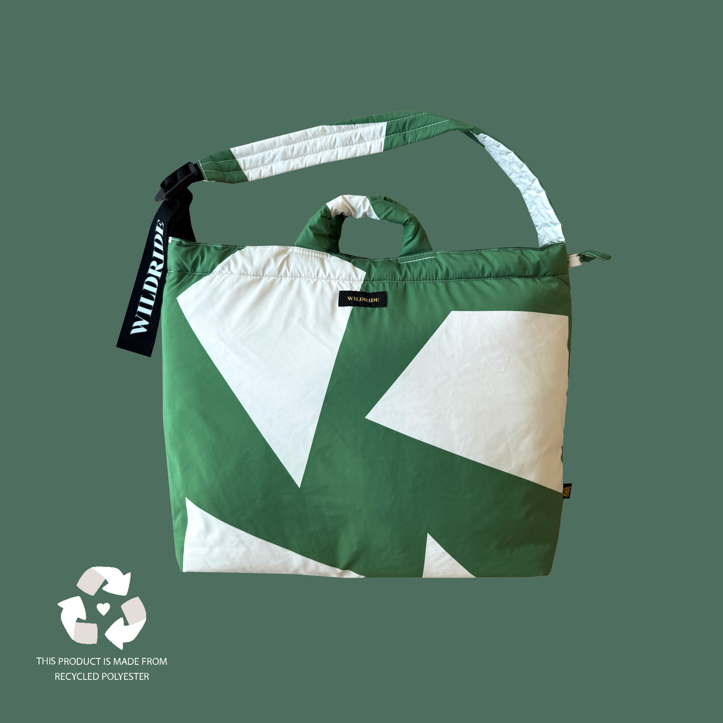 Shoulder Mom Bag Green Graphic